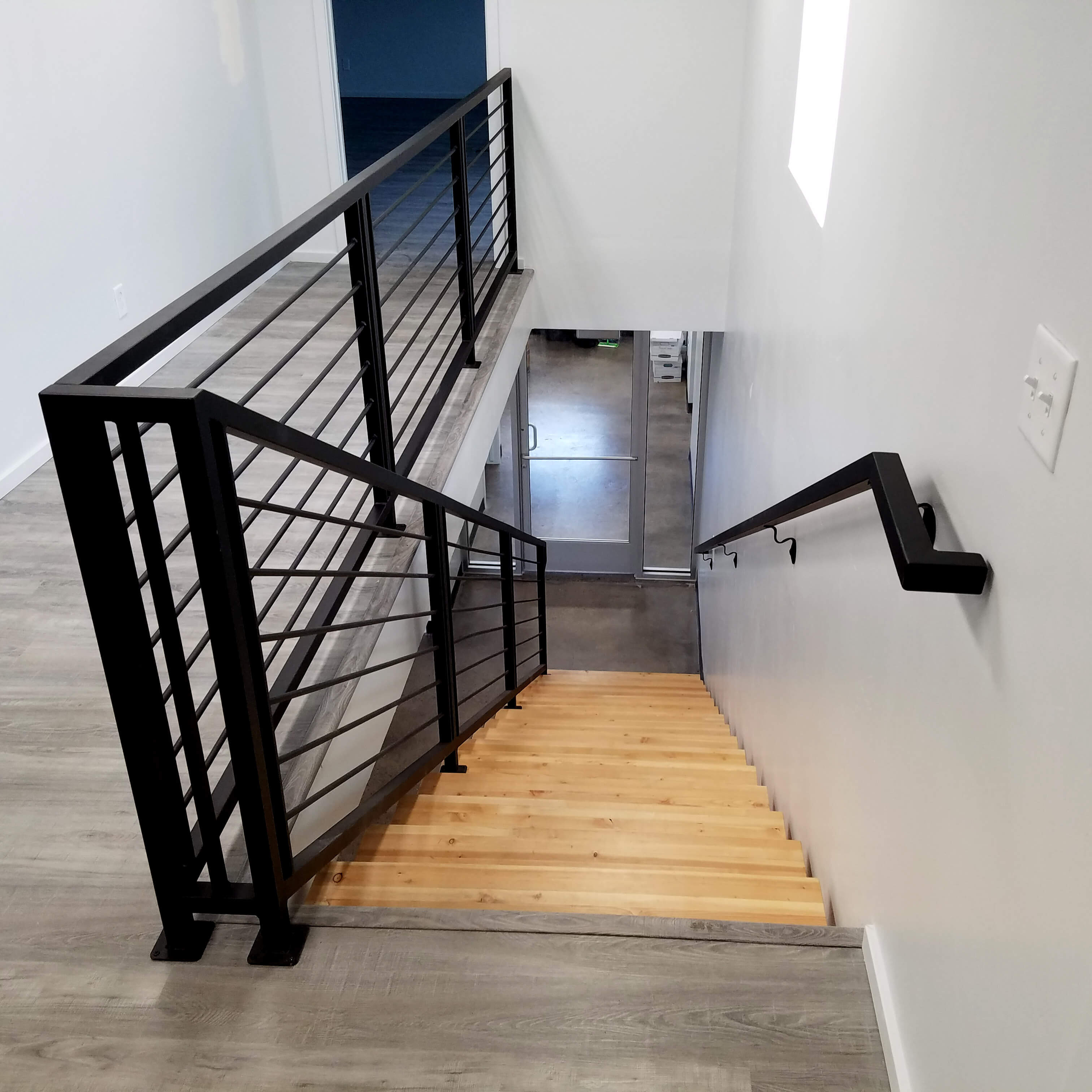 Modern stairway railing