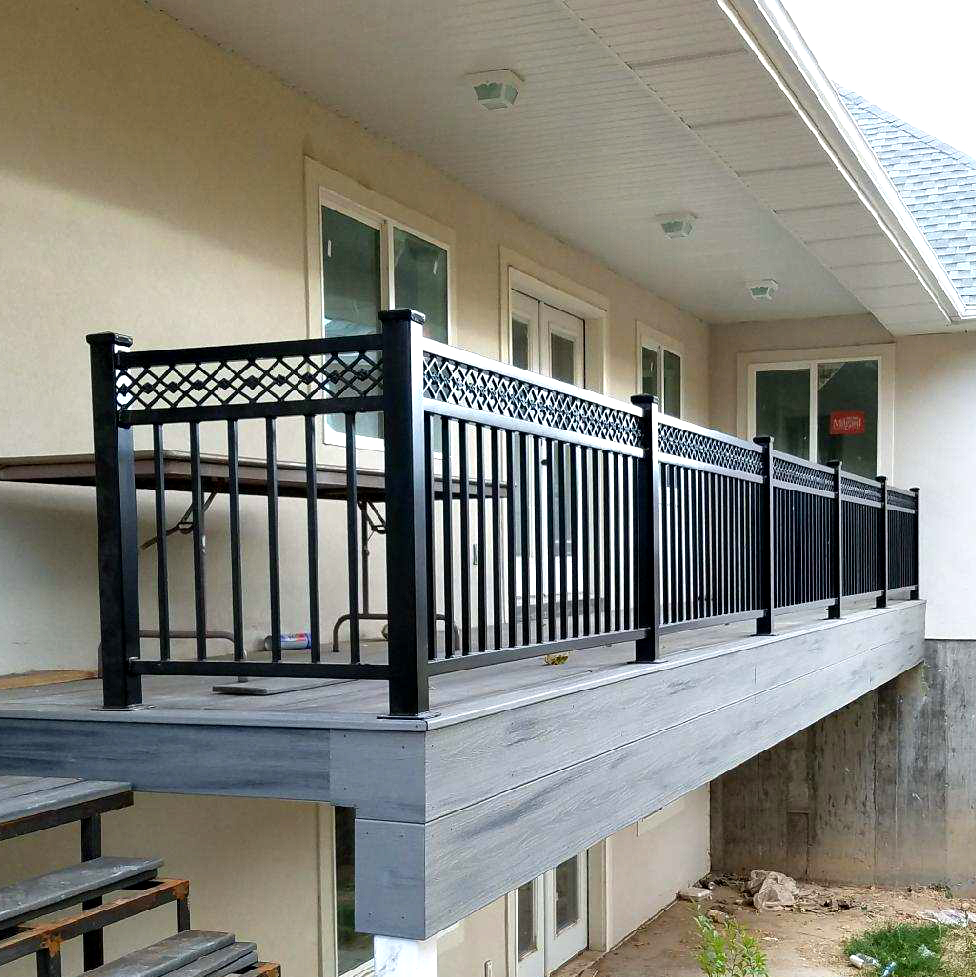 Simple deck railing, and stairway