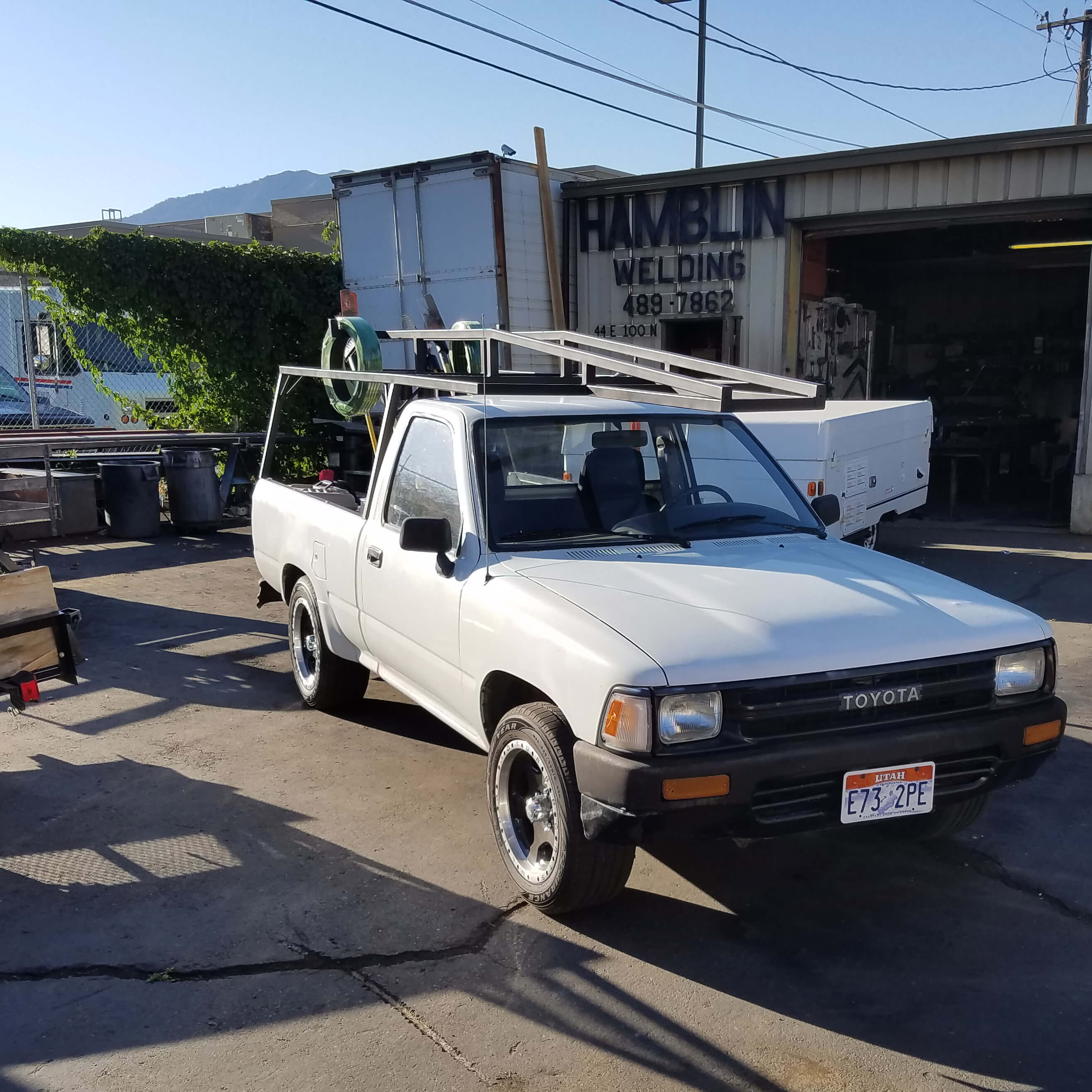 Toyota pickup bed tools rack